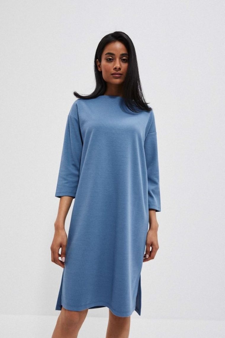 Sukienka damska, niebieska, Moodo