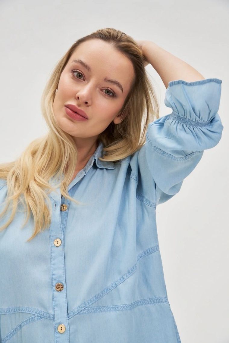 Sukienka damska, niebieska, Moodo