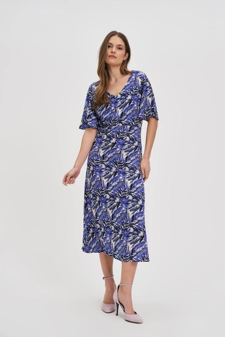 Sukienka damska, niebieska, Moodo