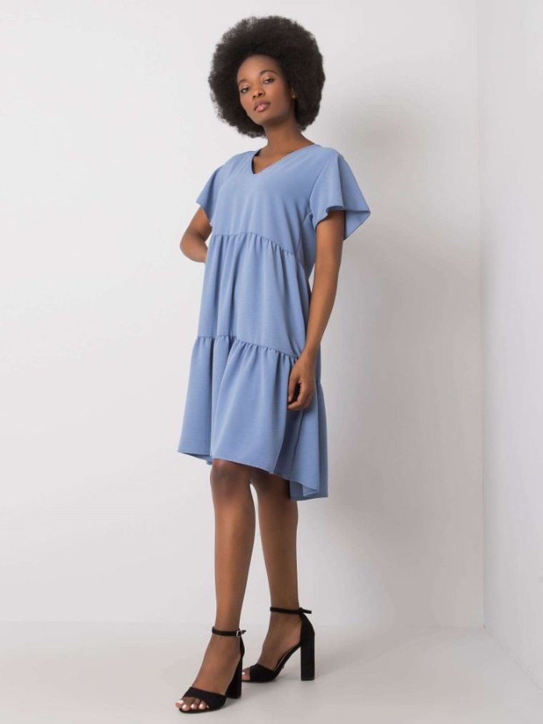 Sukienka damska, niebieska, Rue Paris