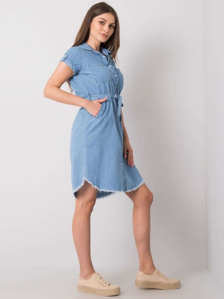 Sukienka damska, niebieska, Rue Paris