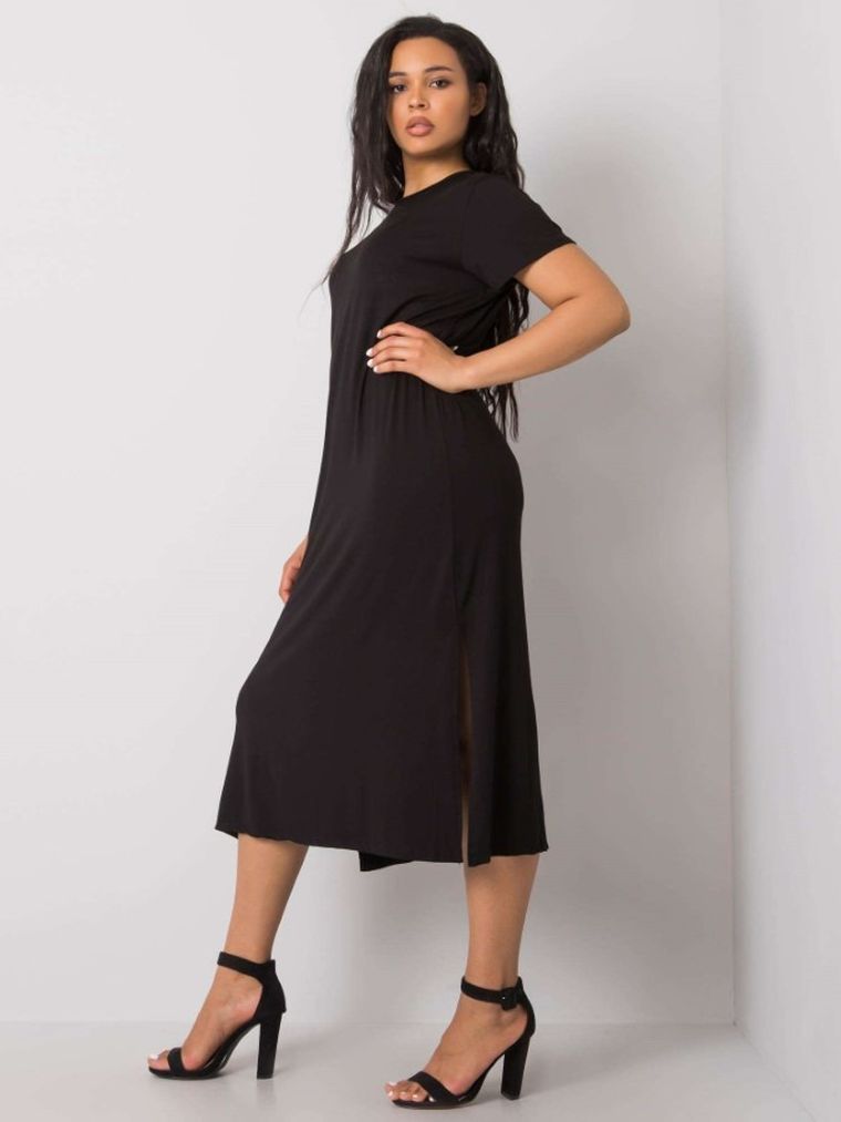Sukienka damska, plus size, czarna, Basic Feel Good