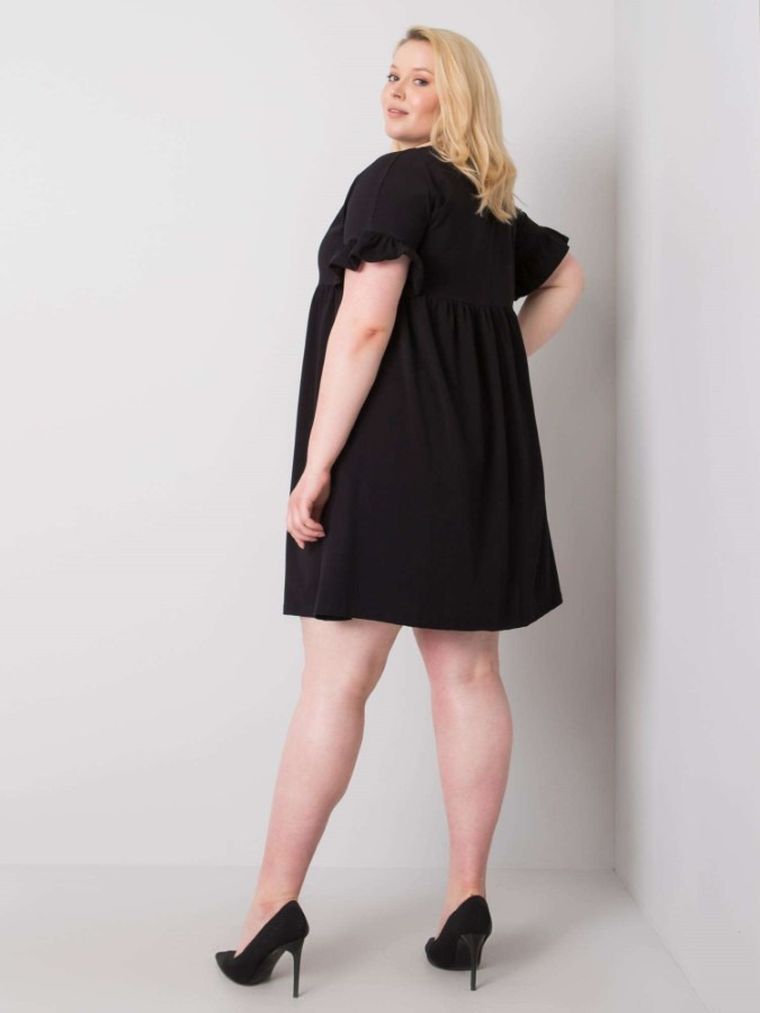 Sukienka damska, plus size, czarna, Basic Feel Good