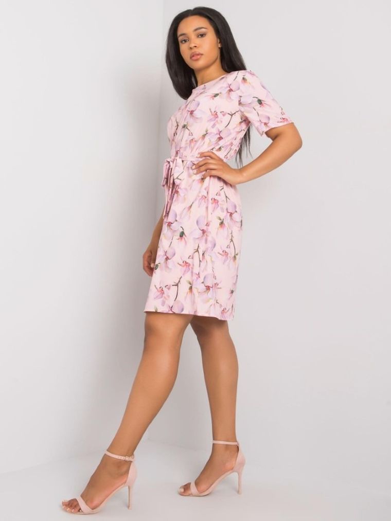 Sukienka damska, plus size, różowa, Lakerta