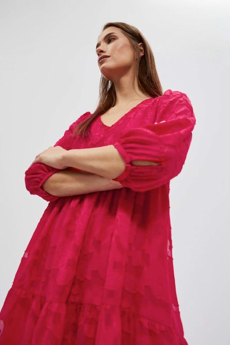 Sukienka damska, różowa, Moodo