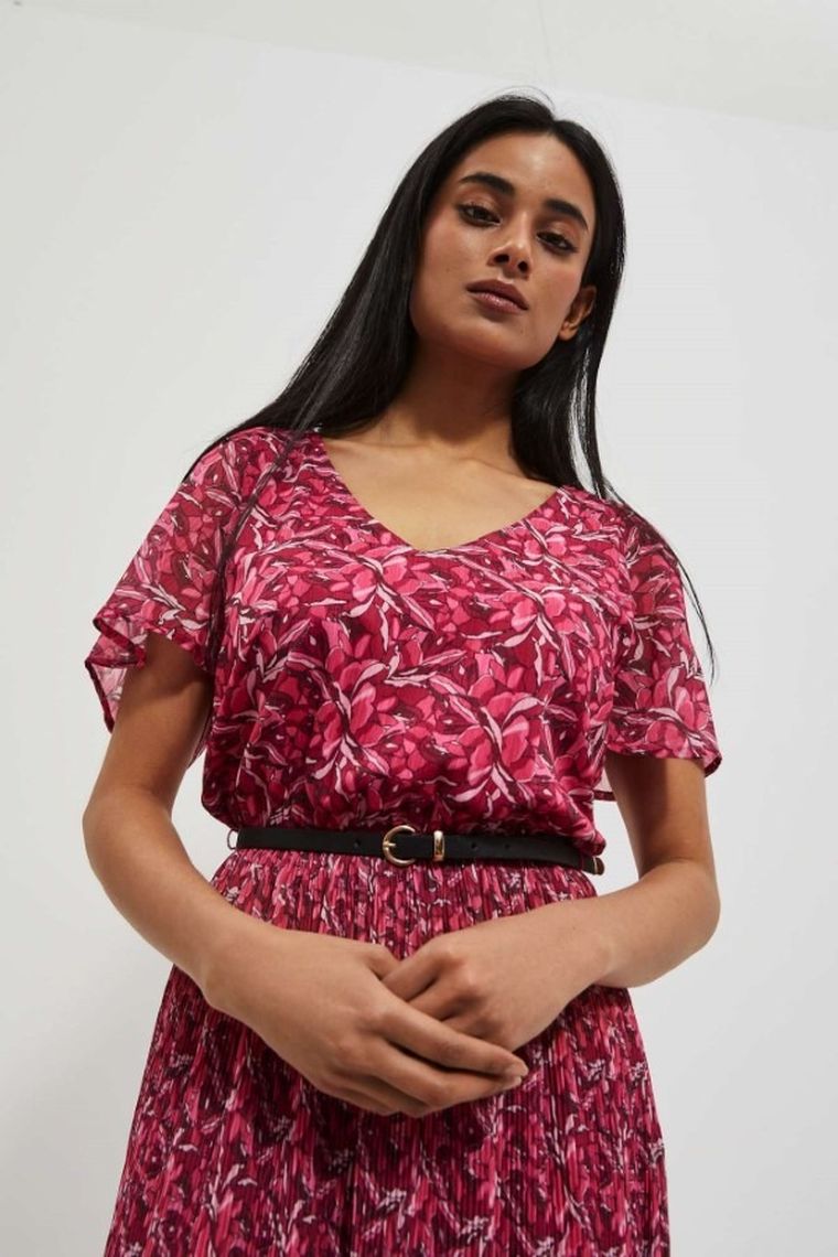 Sukienka damska, różowa, Moodo