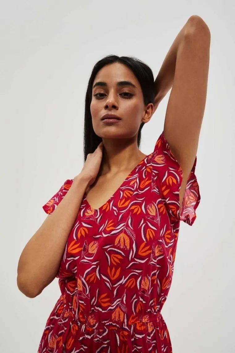 Sukienka damska, różowa, Moodo