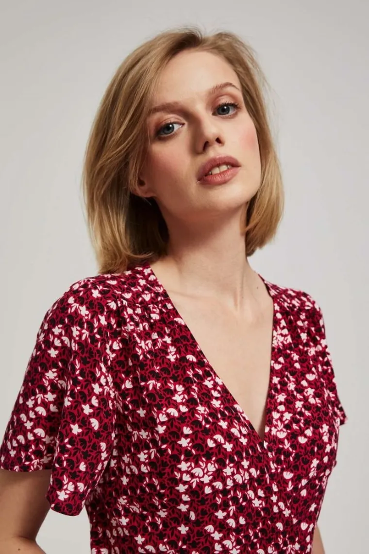 Sukienka damska, różowa, Moodo