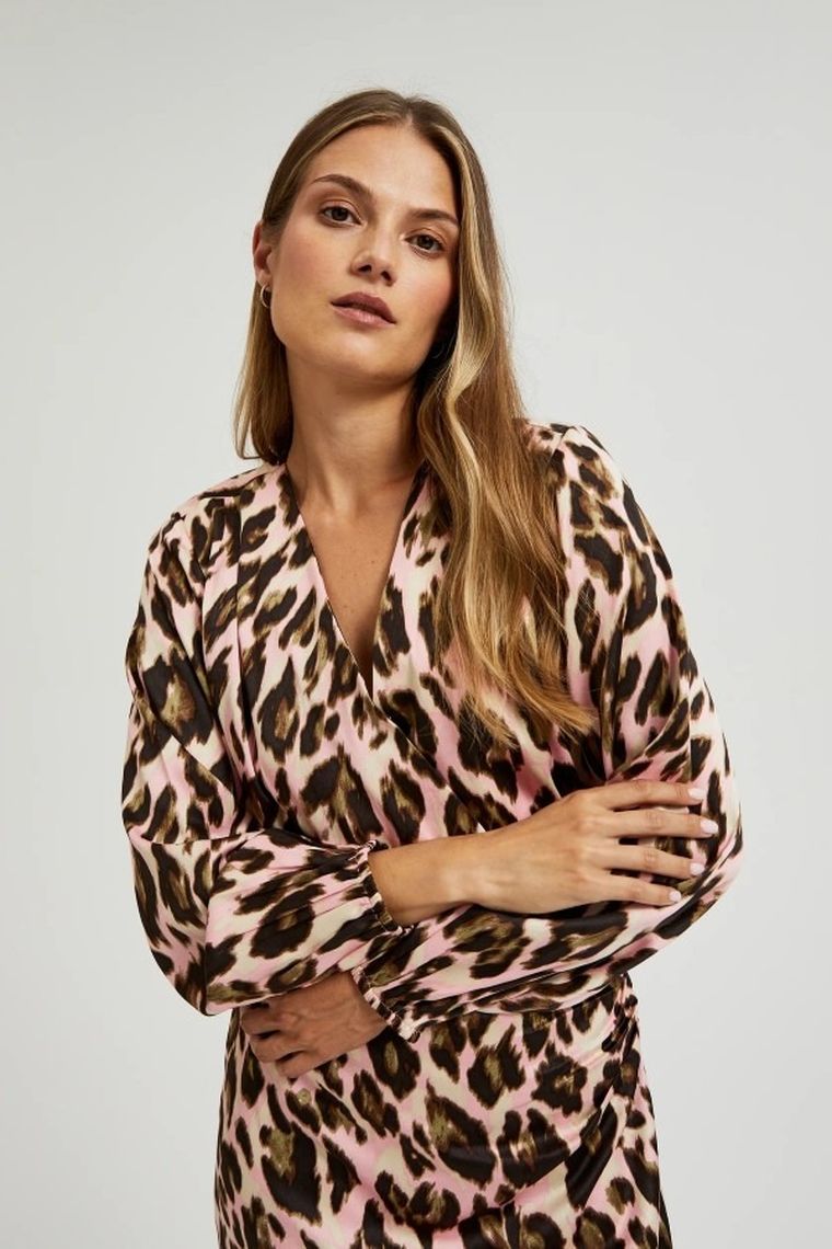 Sukienka damska, różowa, Moodo