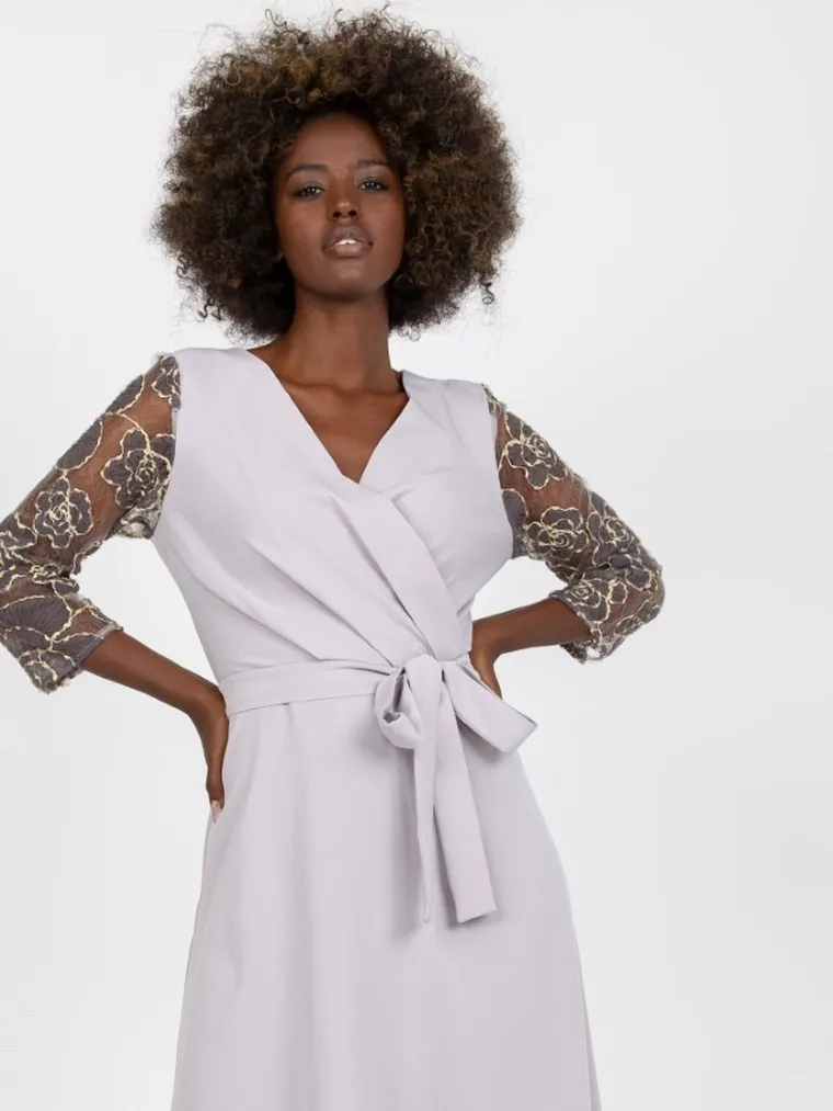 Sukienka damska, szara, Lakerta