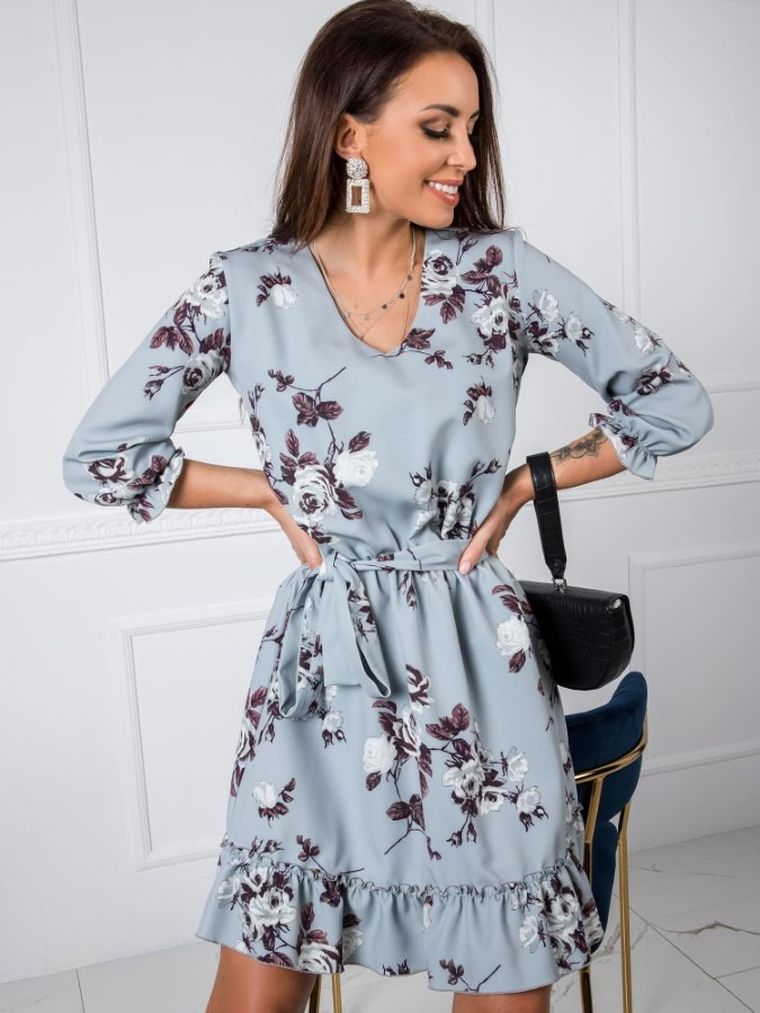 Sukienka damska, szara, Lakerta