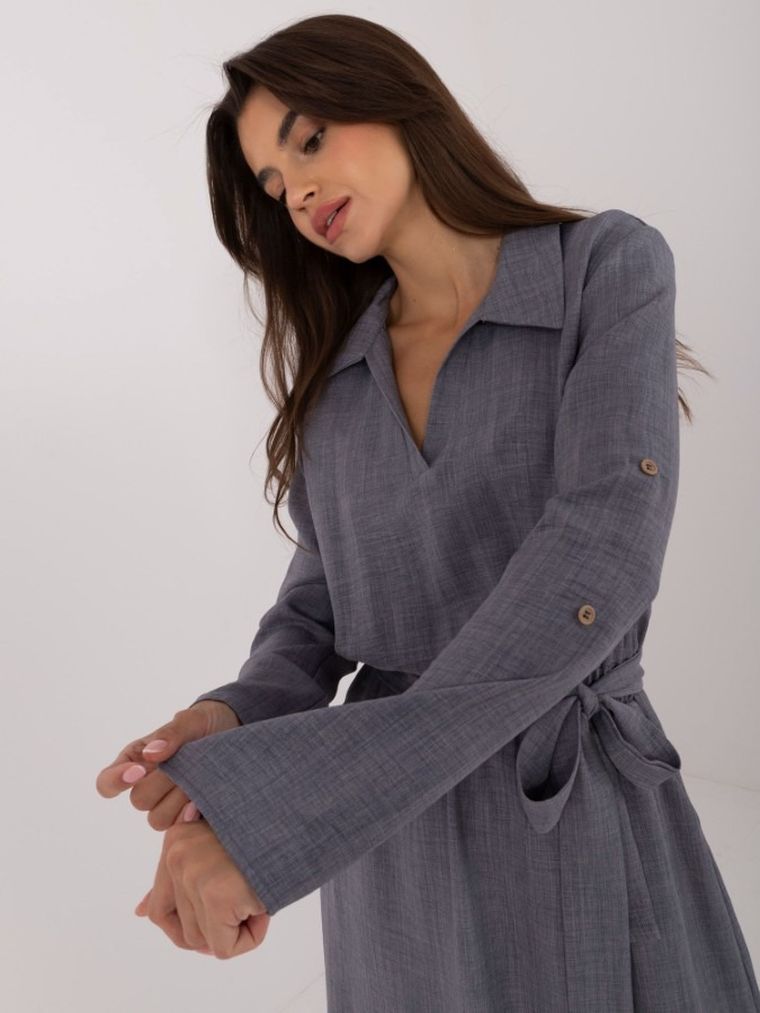 Sukienka damska, szara, Lakerta