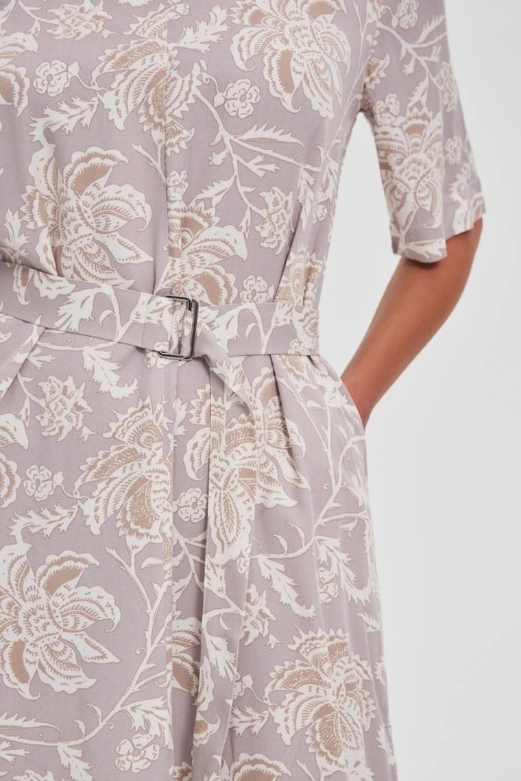 Sukienka damska, szara, Moodo