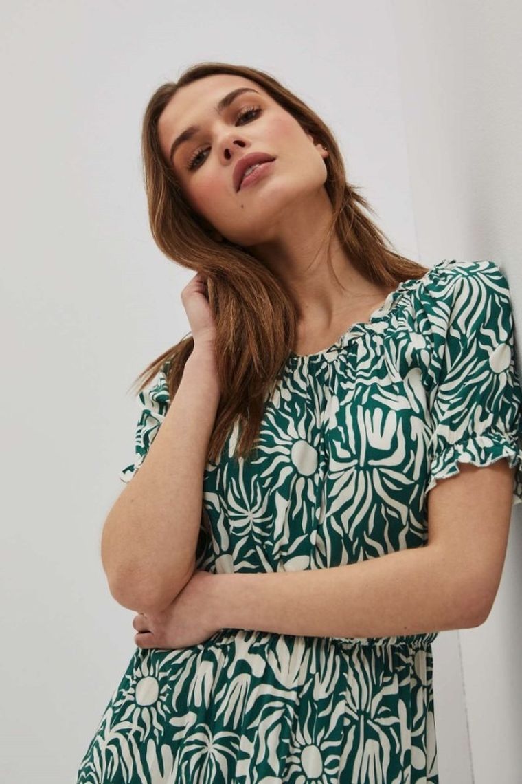 Sukienka damska, zielona, Moodo