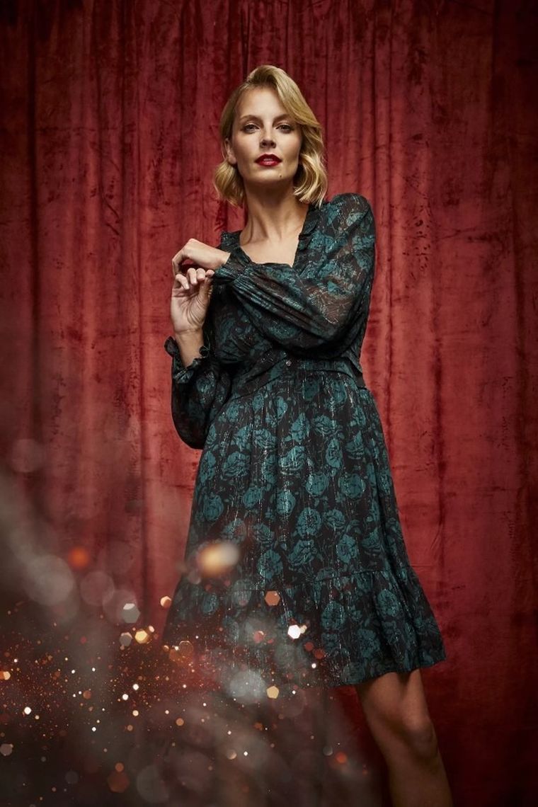 Sukienka damska, zielona, Moodo