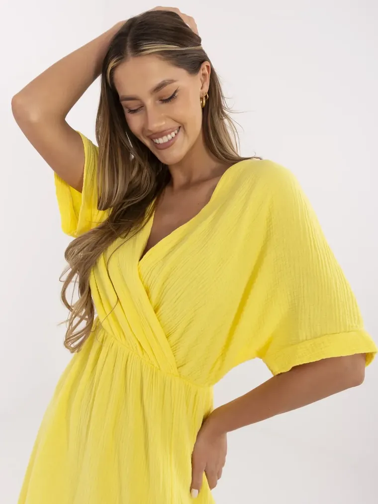 Sukienka damska, żółta, Italy Moda