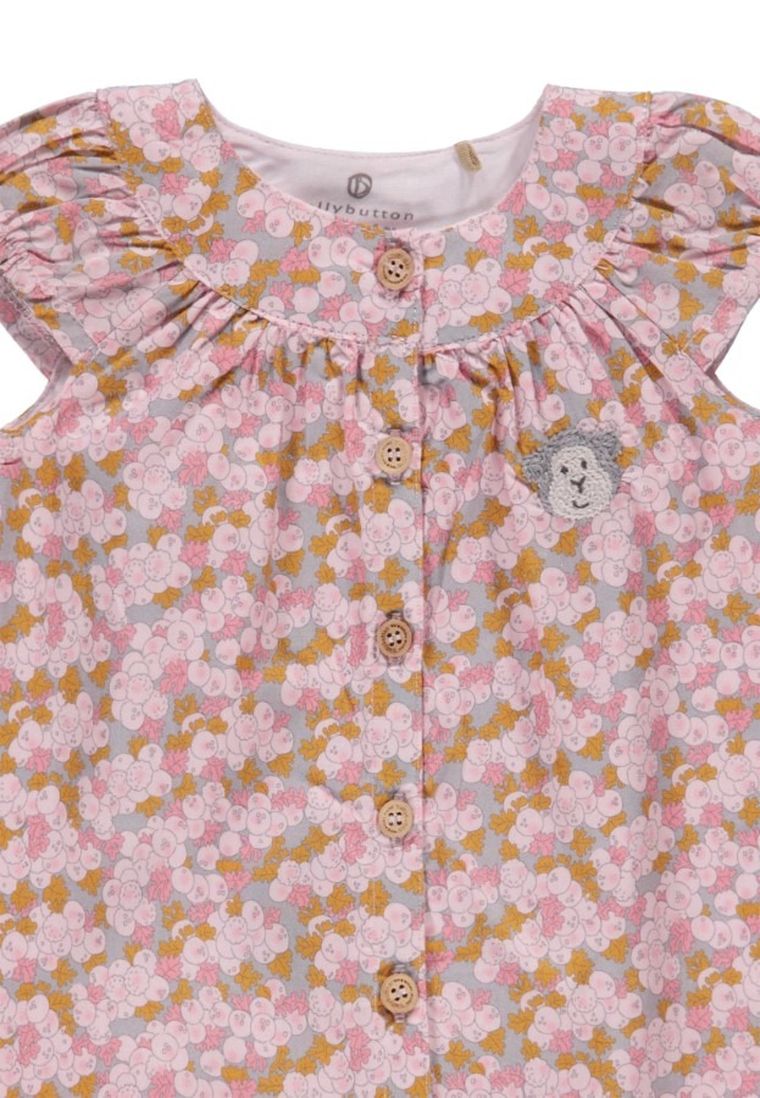 Sukienka dziewczęca bez rękawów, bawełna organiczna, mix, Bellybutton