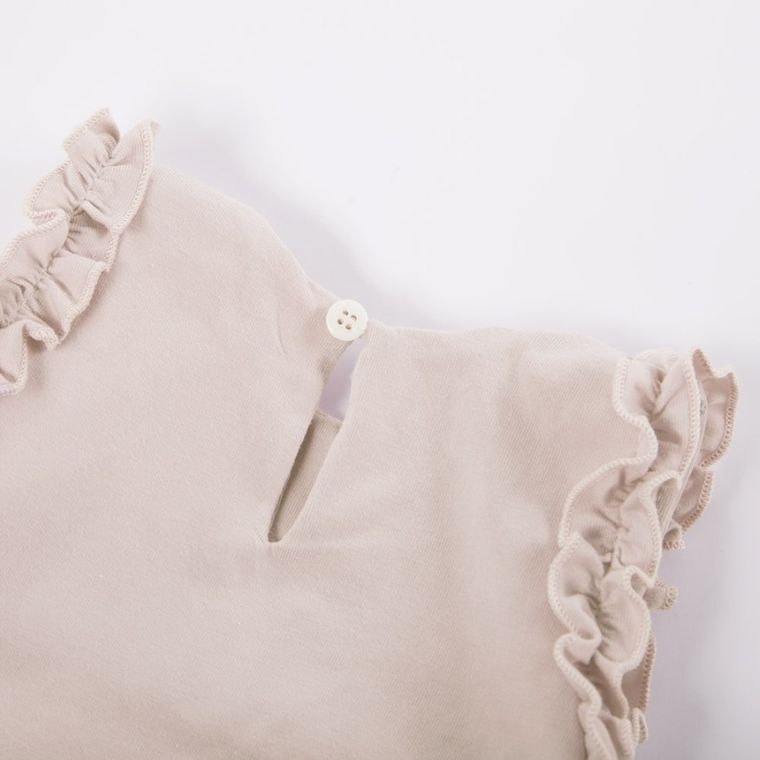 Sukienka dziewczęca bez rękawów, beżowa, Eevi