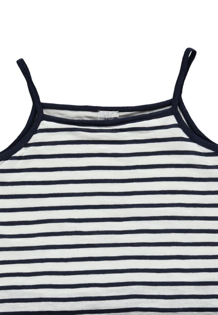 Sukienka dziewczęca bez rękawów, biało-granatowa, Königsmuhle