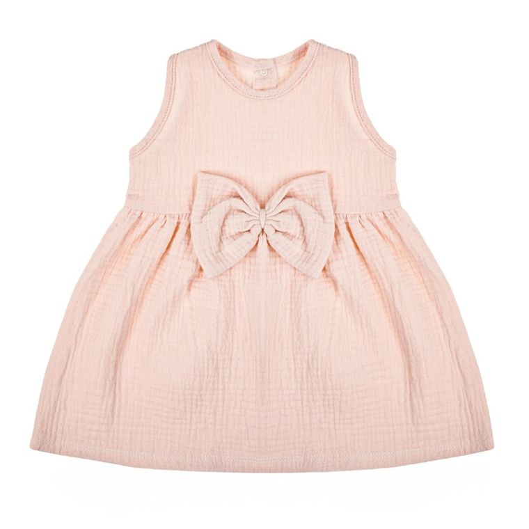 Sukienka dziewczęca bez rękawów, różowa, Nicol