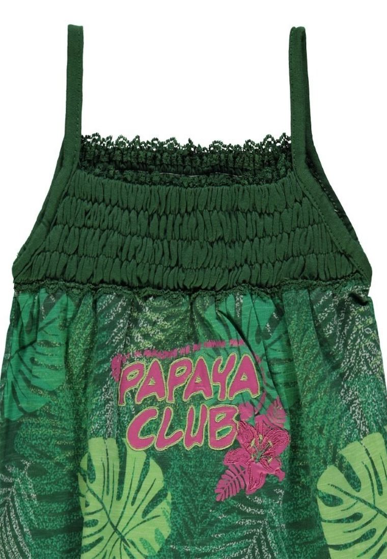 Sukienka dziewczęca na ramiączka, zielona, Kanz