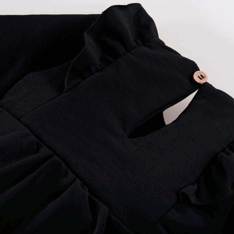 Sukienka dziewczęca z długim rękawem, czarna, Eevi