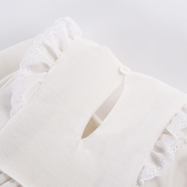 Sukienka dziewczęca z długim rękawem, ecru, Eevi