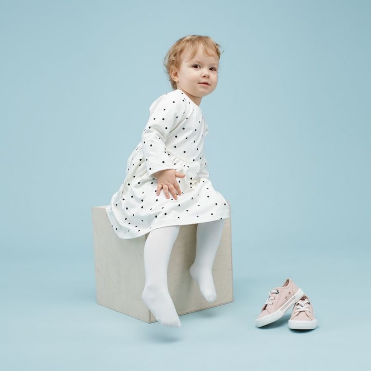 Sukienka dziewczęca z długim rękawem, ecru, Pinokio