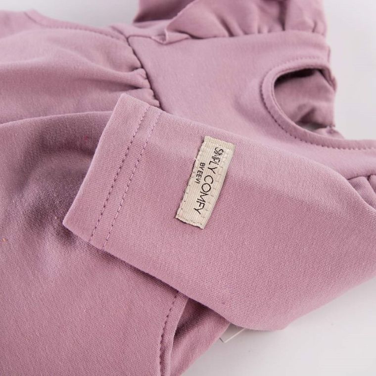 Sukienka dziewczęca z długim rękawem, fioletowa, Eevi