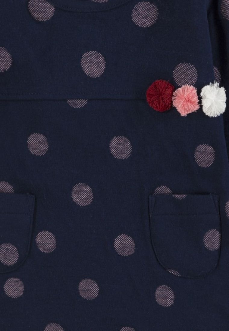 Sukienka dziewczęca z długim rękawem, granatowo-różowa, Tom Tailor