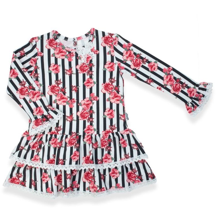 Sukienka dziewczęca z długim rękawem, mix, Nicol