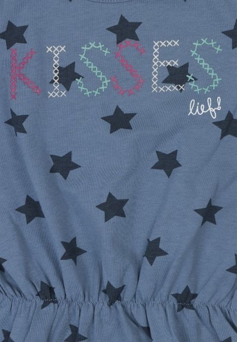 Sukienka dziewczęca z długim rękawem, niebieska, Lief