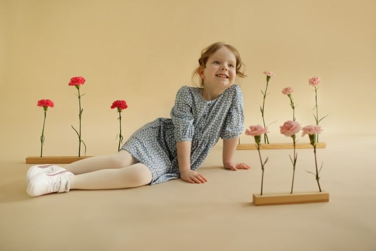 Sukienka dziewczęca z długim rękawem, niebieska, Pinokio