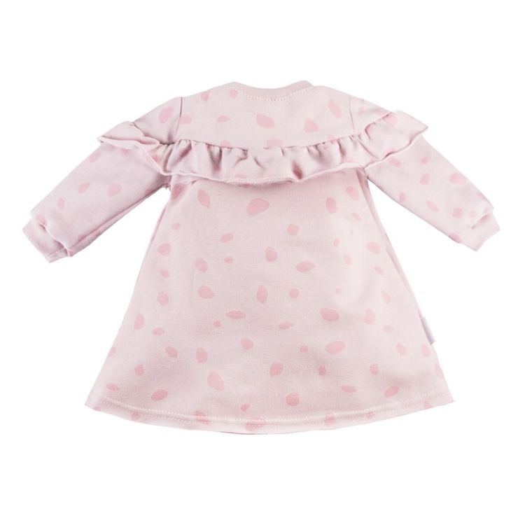 Sukienka dziewczęca z długim rękawem, różowa, Eevi