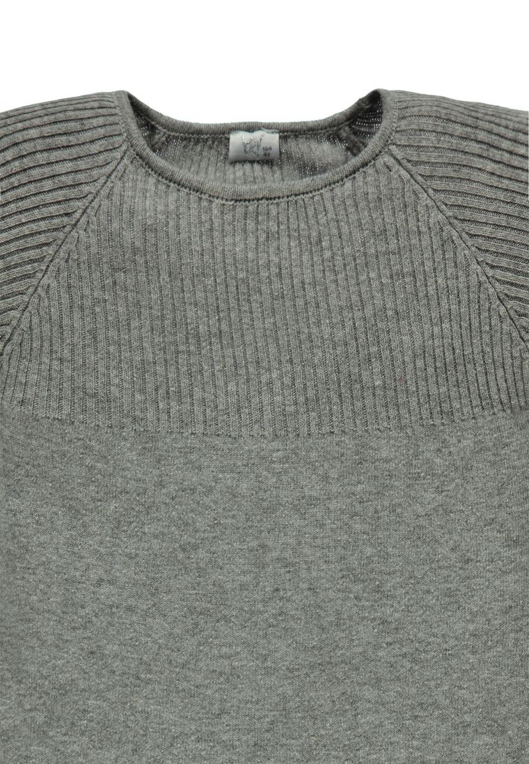 Sukienka dziewczęca z długim rękawem, szara, Königsmuhle