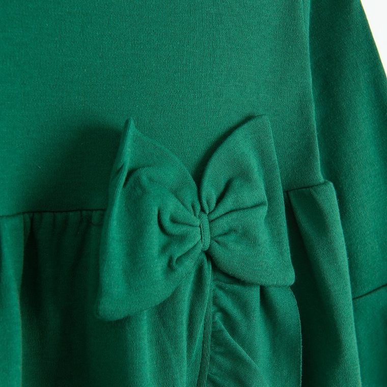 Sukienka dziewczęca z długim rękawem, zielona, Nicol