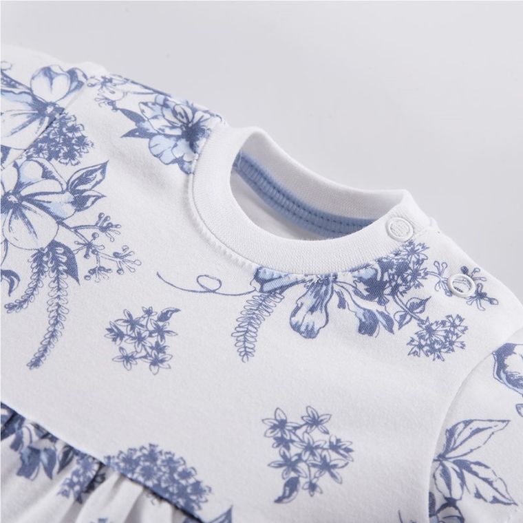 Sukienka dziewczęca z krótkim rękawem, biała, Eevi