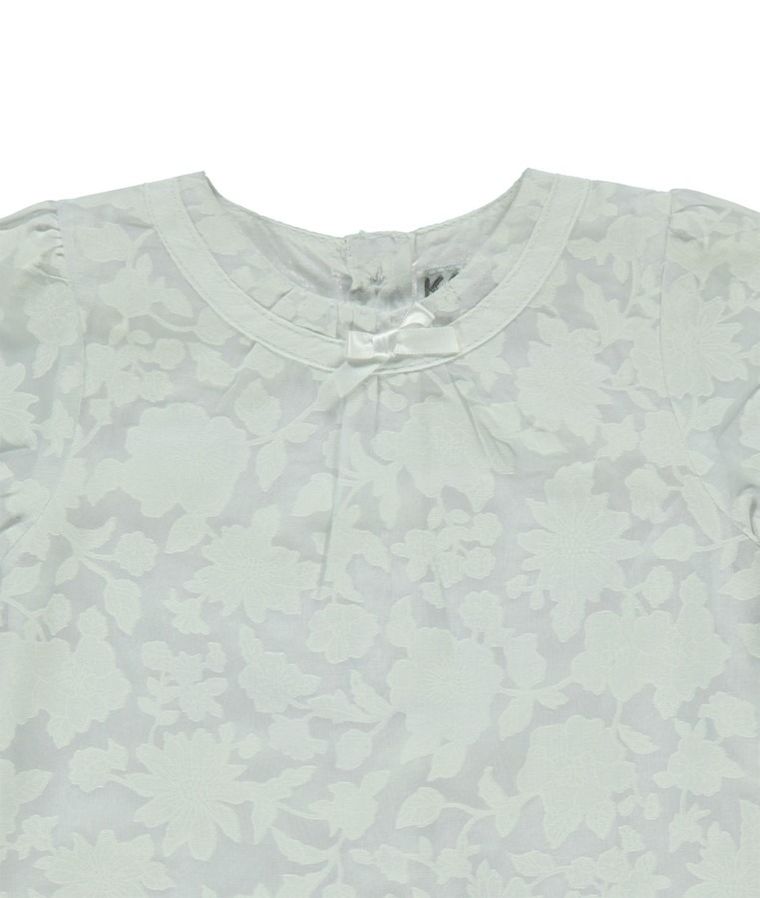 Sukienka dziewczęca z krótkim rękawem, biała, Kanz