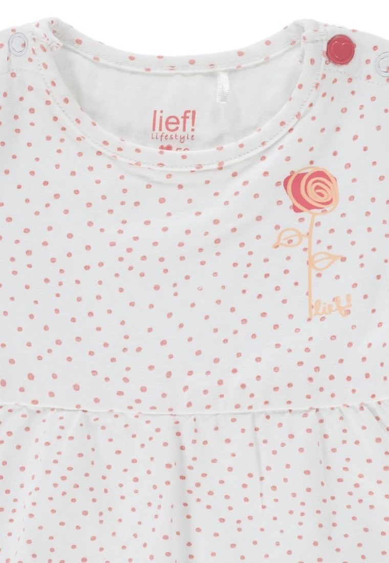 Sukienka dziewczęca z krótkim rękawem, biała, Lief