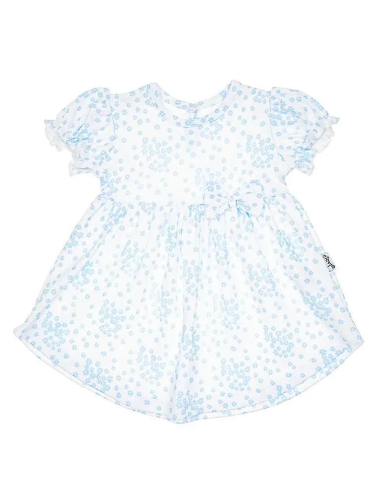 Sukienka dziewczęca z krótkim rękawem, biała, Nicol