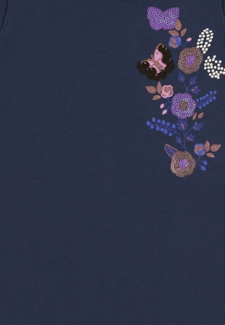 Sukienka dziewczęca z krótkim rękawem, granatowa, Tom Tailor