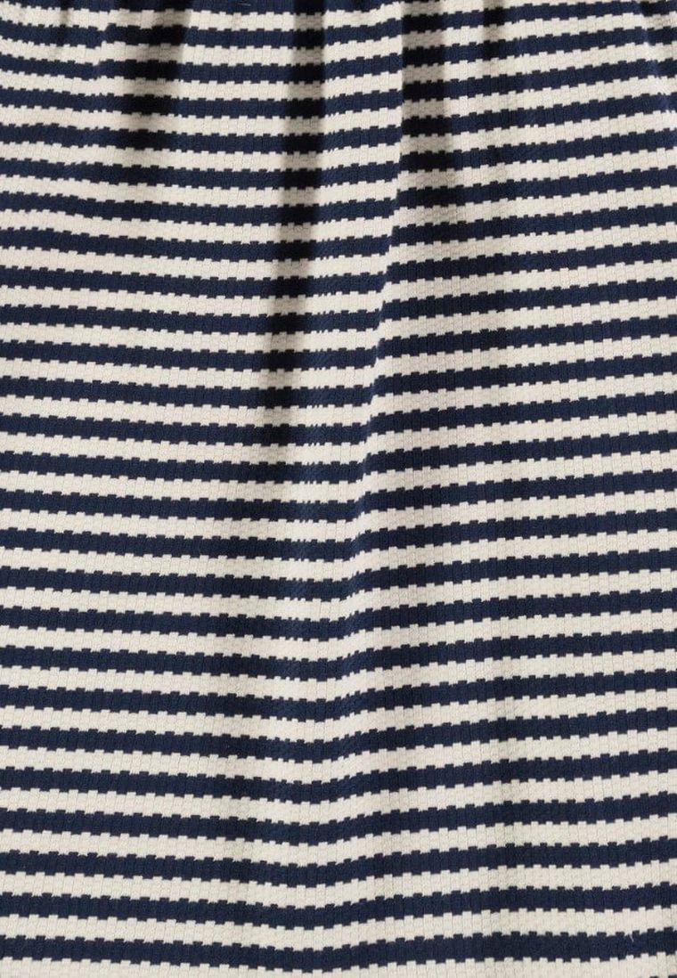 Sukienka dziewczęca z krótkim rękawem, granatowo-biała, Tom Tailor