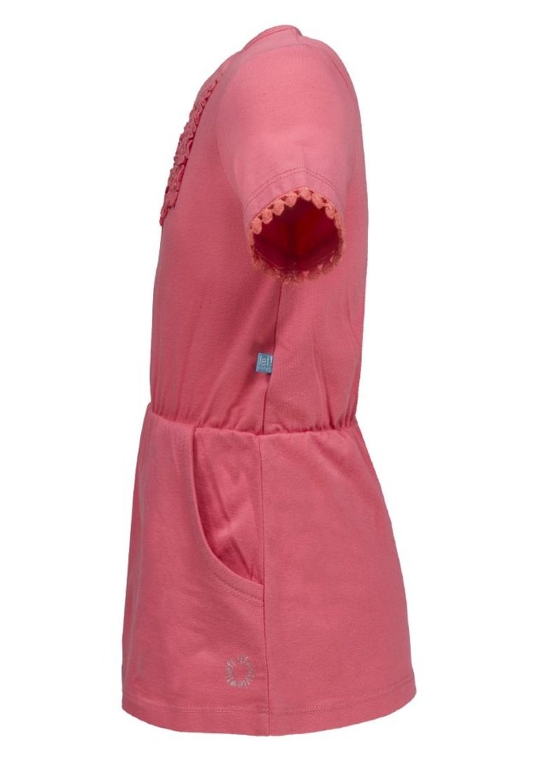 Sukienka dziewczęca z krótkim rękawem, koralowa, Lief