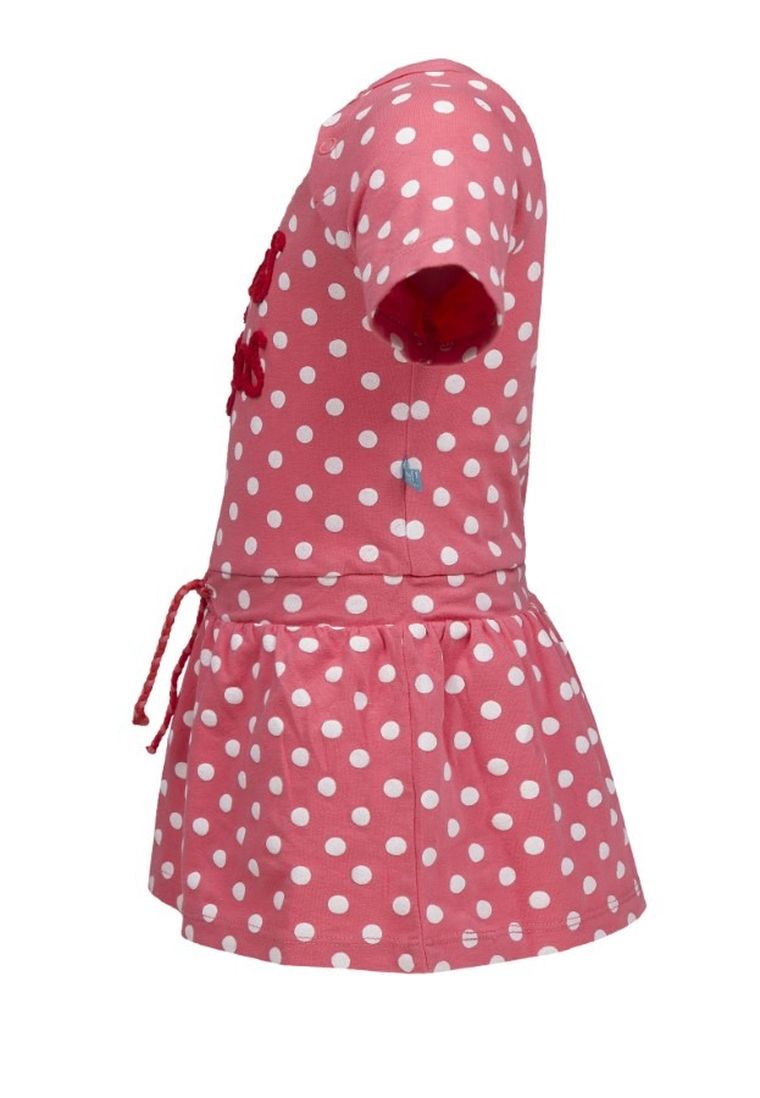 Sukienka dziewczęca z krótkim rękawem, koralowa, Lief