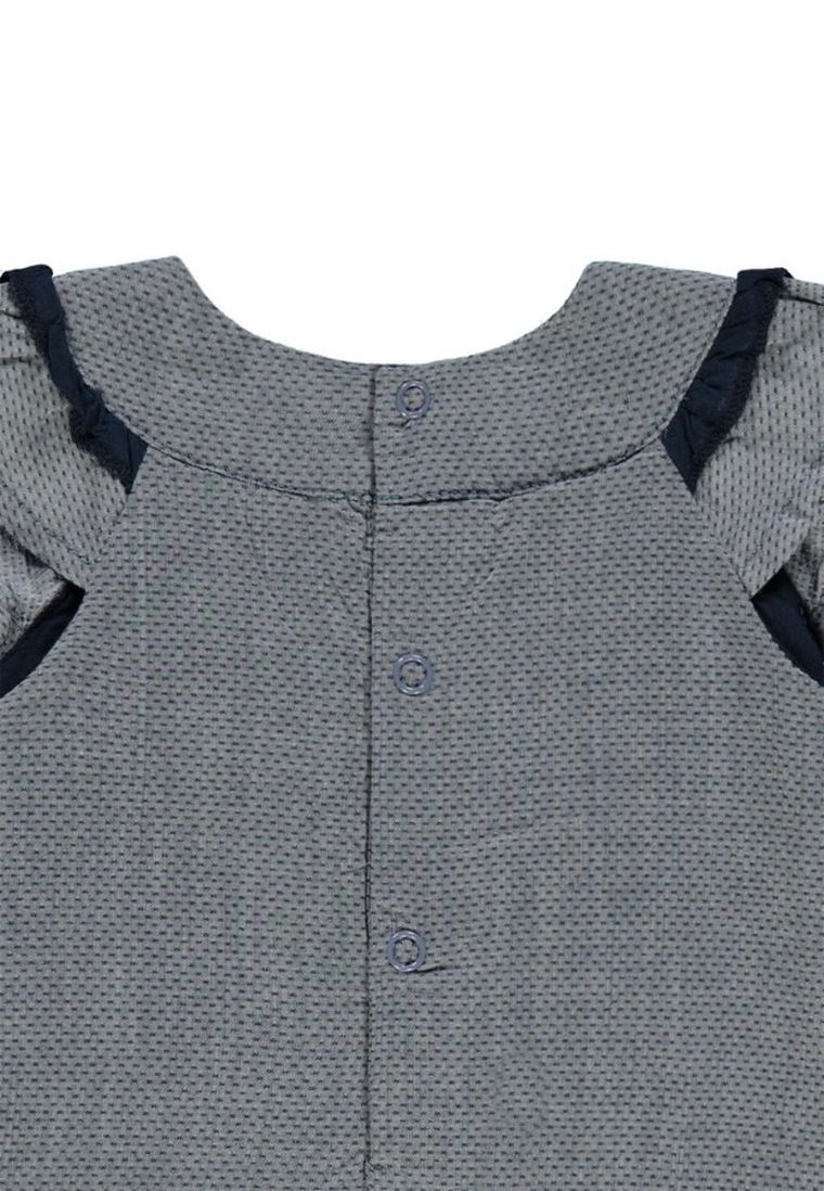 Sukienka dziewczęca z krótkim rękawem, szara, Kanz