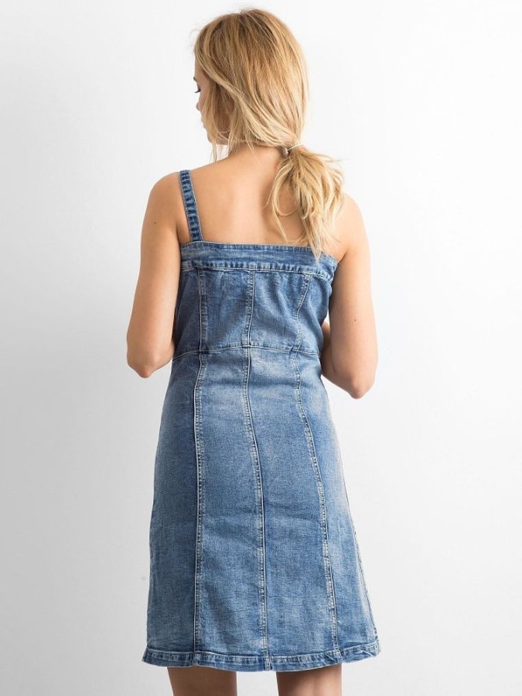 Sukienka jeansowa damska, niebieska, Factory Price