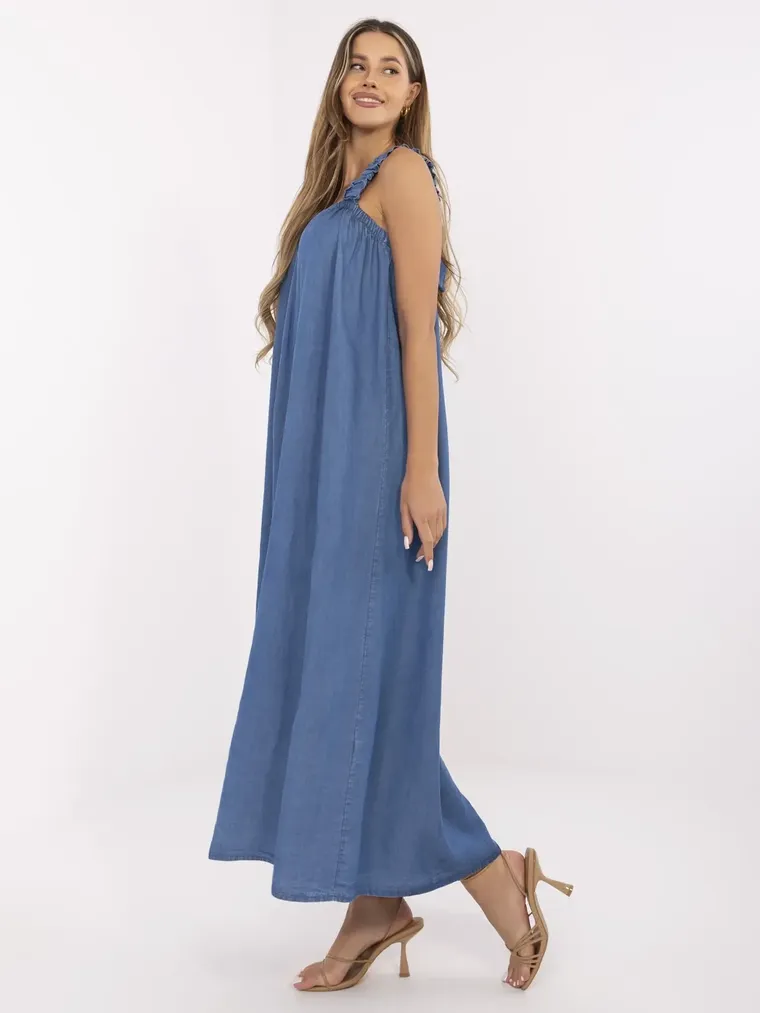 Sukienka jeansowa damska, niebieska, Italy Moda
