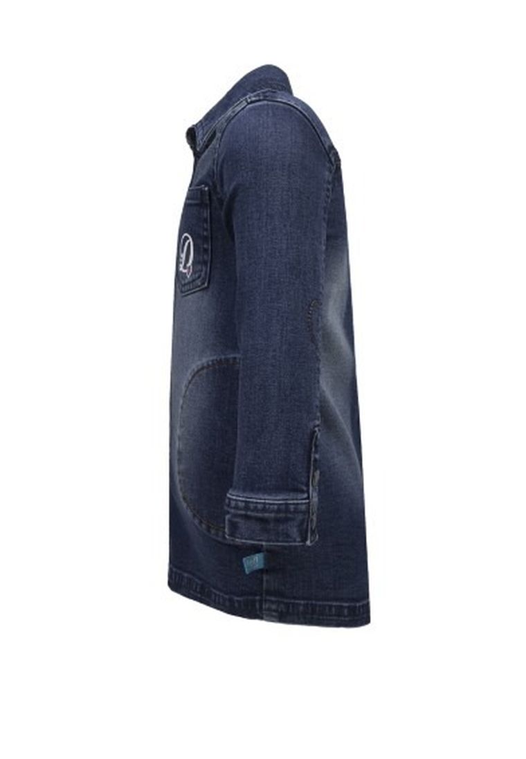 Sukienka jeansowa dziewczęca z długim rękawem, denim, Lief