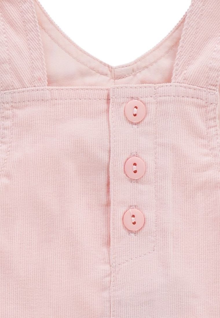 Sukienka ogrodniczka dziewczęca, sztruksowa, różowa, Kanz