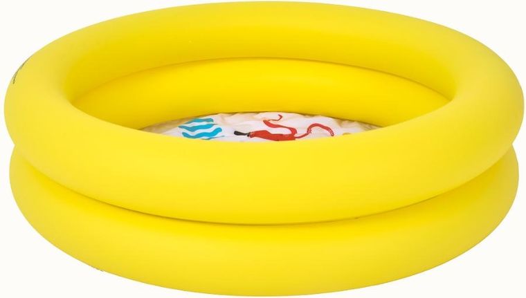 Sun Club, dmuchany basen, 2-pierścieniowy, żółty, 76-20 cm